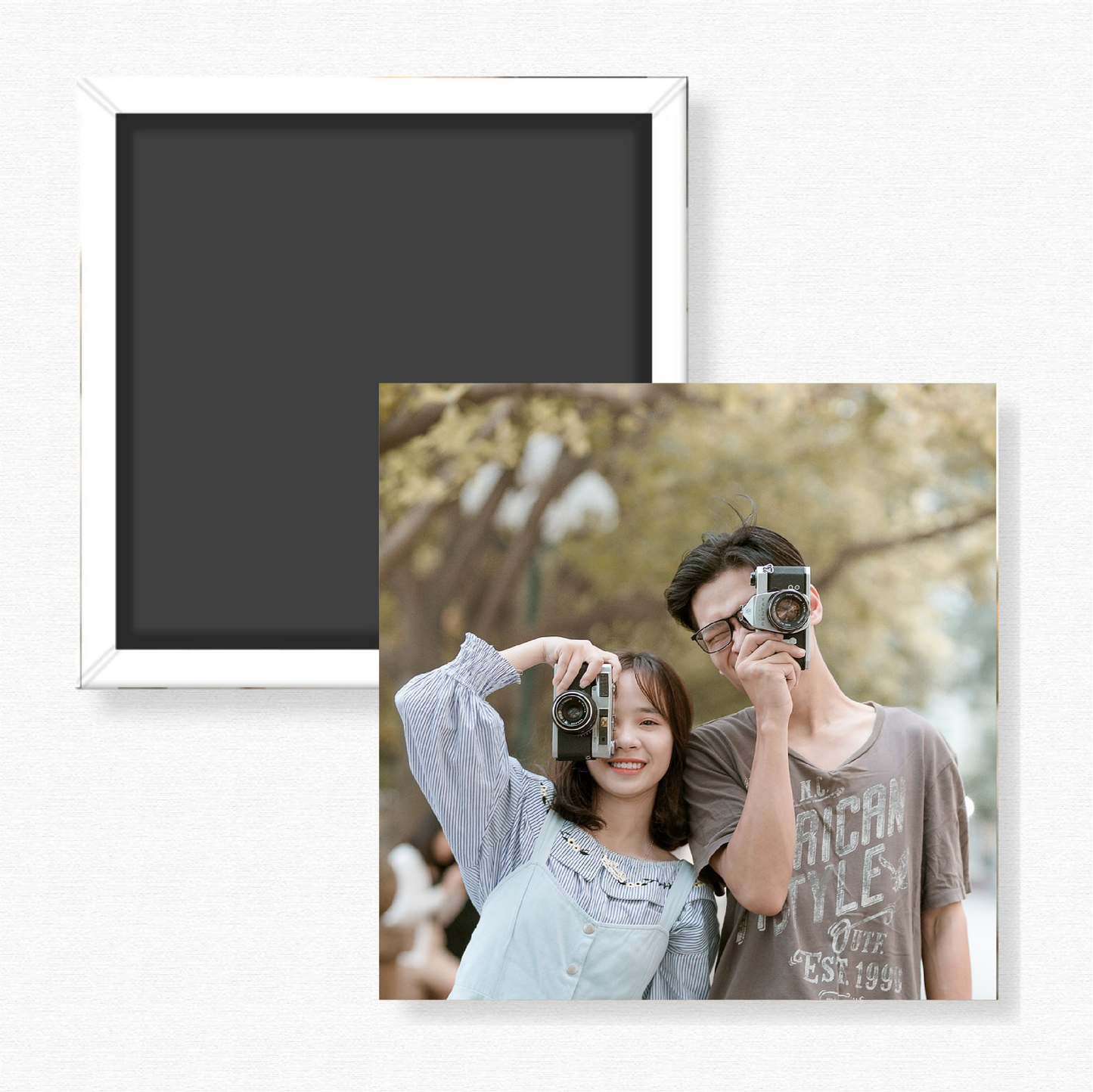 ⁠Couple Custom Photo Magnets
